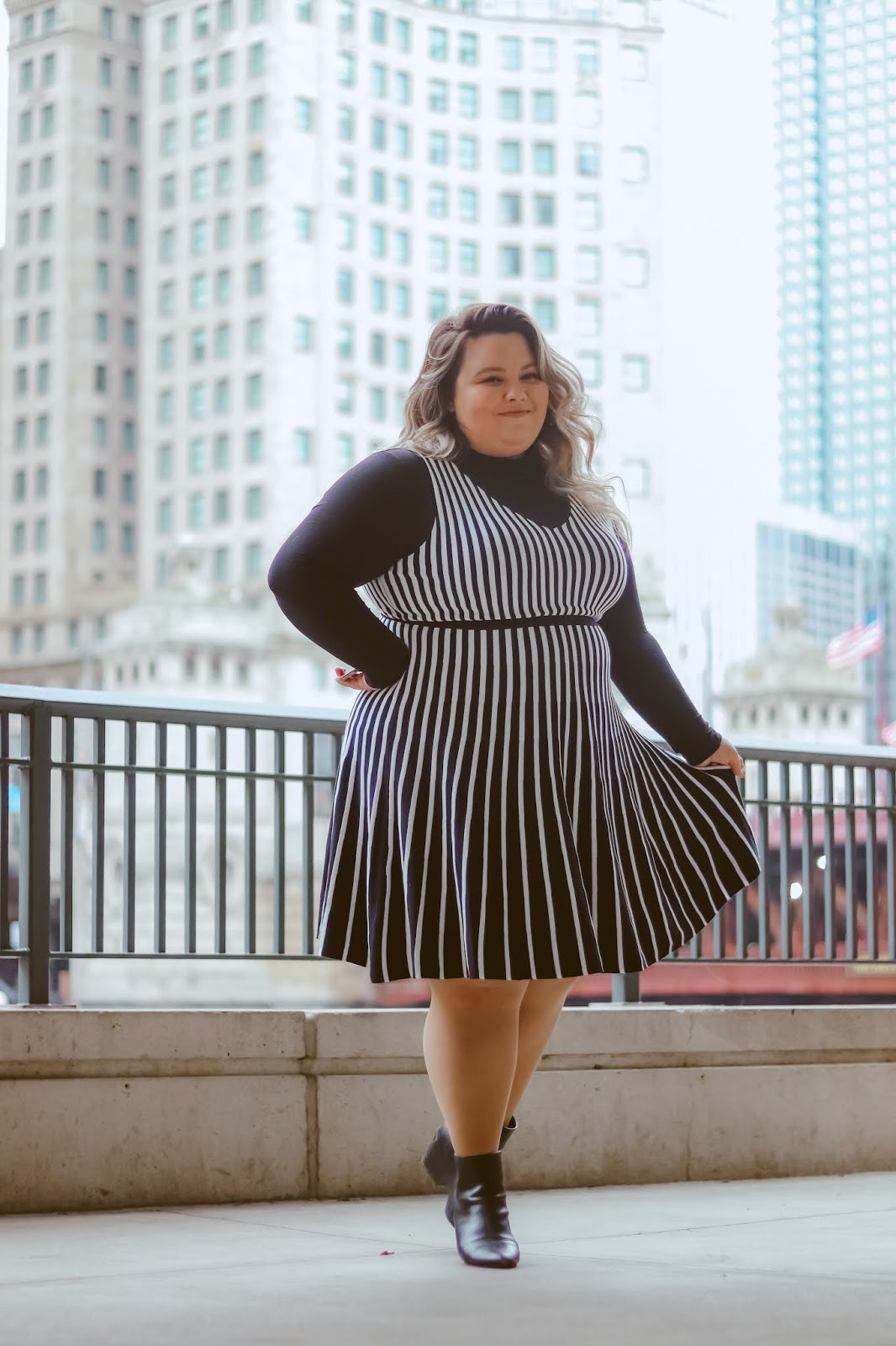 Plus Size Striped Dress - Natalie in the City