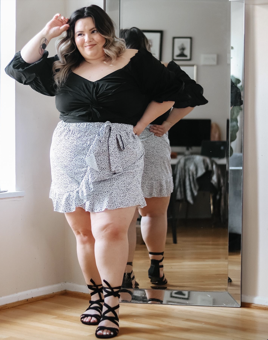 This outfit is from Shein Curve. Tbh smaller sizes always do the  see-through crop top look and I think I wore it well. : r/PlusSizeFashion