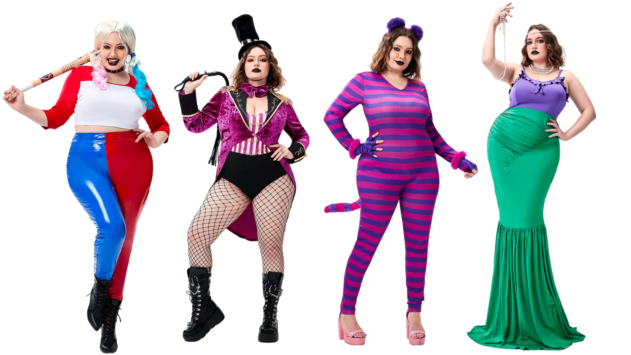 Plus size fashion blogger Natalie in the City hares where to shop for plus size Halloween costumes and costume ideas.